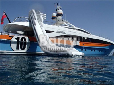 China Inflatable Yacht Floating Water Slide For Sea, Ocean Water Slide For Boat BY-WS-102